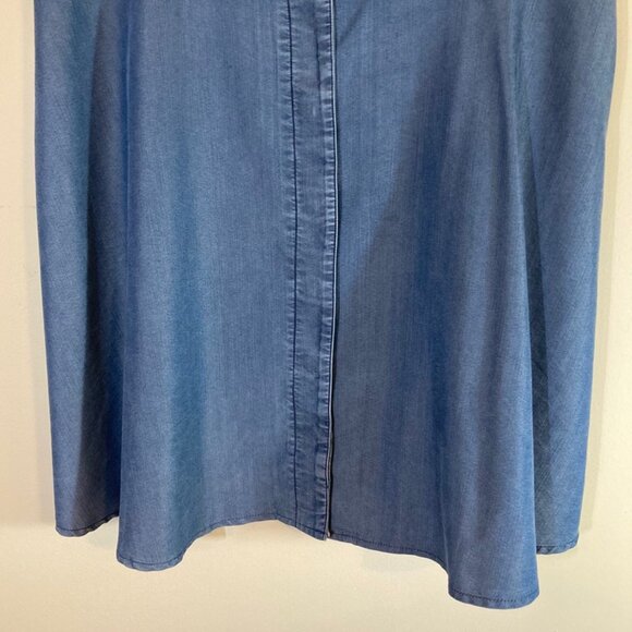 Peter Nygard Dress Button Up Front Covered Placket Shirt Dress SZ L - Picture 3 of 8